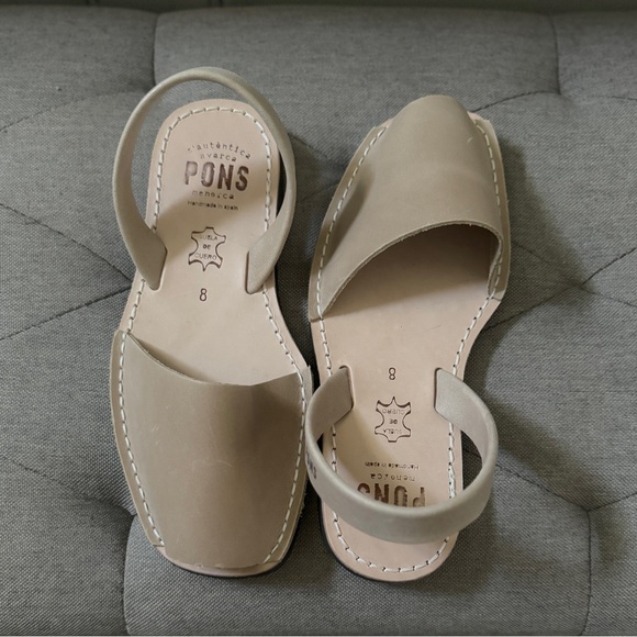 PONS Avarcas Women’s Leather SAND - Size 38 (US 8) NWOT - Picture 2 of 5